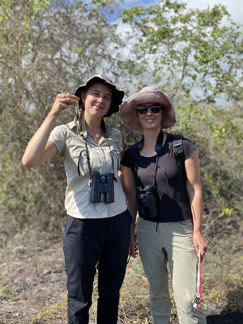 two female scientists in the field